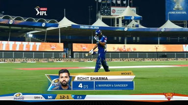 M56: SRH vs MI – Rohit Sharma Wicket