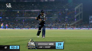 M40: DC vs GT – Wriddhiman Saha Wicket