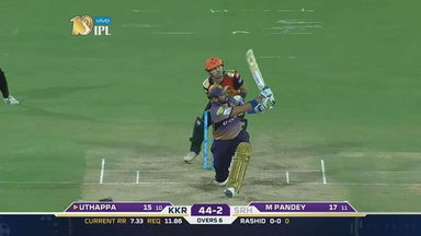 M37: SRH vs KKR – Robin Uthappa Six