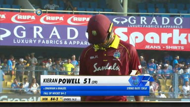 IND vs WI 2018, 1st ODI: Kieran Powell Wicket