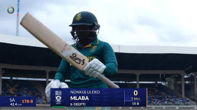 IND-W vs SA-W 2024, 3rd ODI: Nonkululeko Mlaba Wicket
