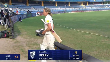 IND-W vs AUS-W 2023-24, 1st Test: Ellyse Perry Wicket
