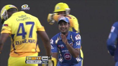 M49: MI vs CSK – Dwayne Bravo Wicket