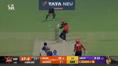 M19: KKR vs SRH – Harry Brook Six