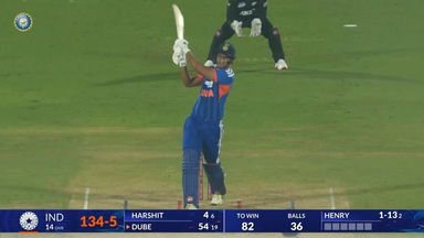 IND vs NZ 2026, 4th T20I: Shivam Dube Six