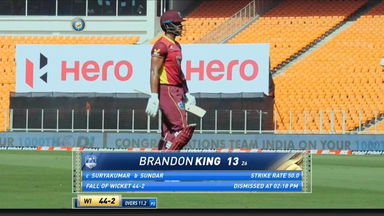 IND vs WI 2022, 1ST ODI: Brandon King Wicket