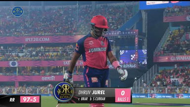 M65: RR vs PBKS – Dhruv Jurel Wicket