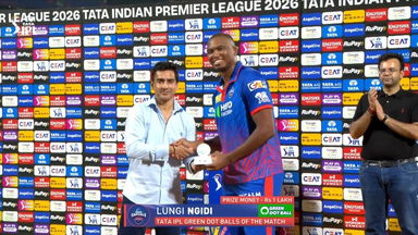 IPL 2026 M62: DC vs RR - TATA IPL Green Dot Balls of the Match - Lungi Ngidi