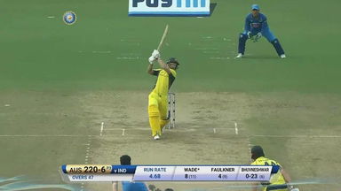 IND vs AUS 2017, 5th ODI: Matthew Wade Six
