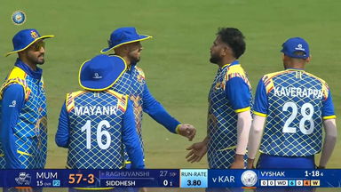 Vijay Hazare Trophy 2025-26 QF1, Karnataka vs Mumbai: Fall of Wickets