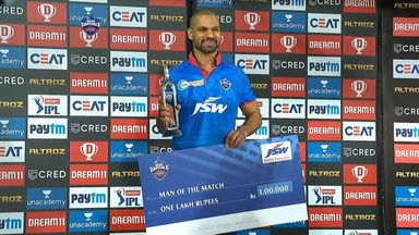 M34: DC vs CSK – Man of the Match – Shikhar Dhawan