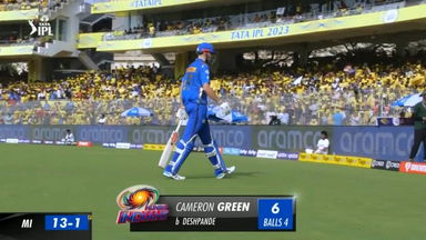 M49: CSK vs MI –  Cameron Green  Wicket