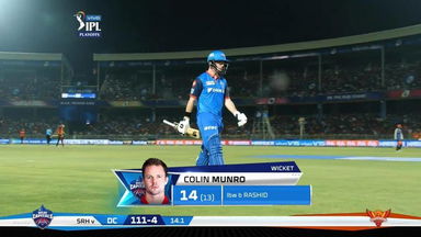 Eliminator: DC vs SRH – Colin Munro Wicket