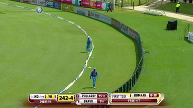 1ST T20I: IND vs WI – Kieron Pollard Six