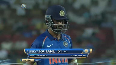 IND vs AUS 2017, 5th ODI: Ajinkya Rahane Wicket