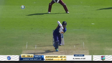 Washington Sundar's beautiful first-ball on-drive