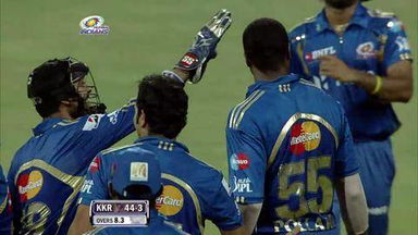 Match 65 KKR vs MI – Gambhir's Wicket