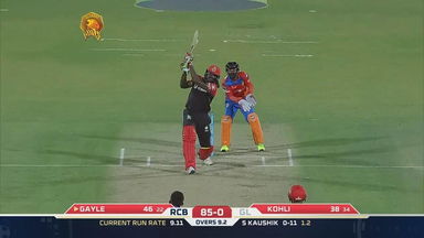 M20: GL vs RCB   – Chris Gayle Six