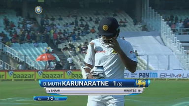 IND vs SL 2017, 1st Test Day 5: Dimuth Karunaratne Wicket