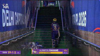 IPL 2026 M51: DC vs KKR - Ajinkya Rahane Wicket
