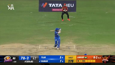M08: SRH vs MI – Naman Dhir Six