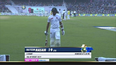 IND vs BAN 2019, 2nd Test, Day 1: Nayeem Hasan Wicket