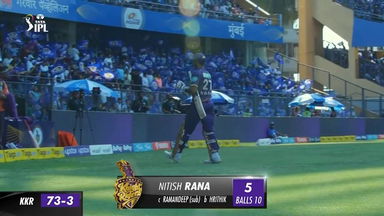 M22: MI vs KKR –  Nitish Rana  Wicket