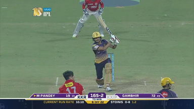 M11: KKR vs KXIP – Manish Pandey Six
