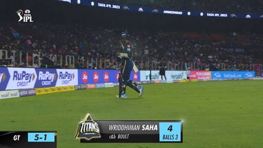 M23: GT vs RR –  Wriddhiman Saha Wicket