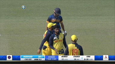R Sonu Yadav's 3-wicket haul