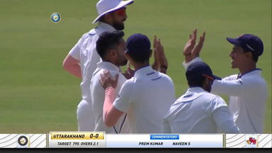 Ranji Trophy 2021-22, Mumbai v Uttarakhand, QF: Uttarakhand 2nd Innings Fall of Wickets