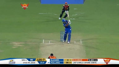 M19: SRH vs MI – Kieron Pollard Six