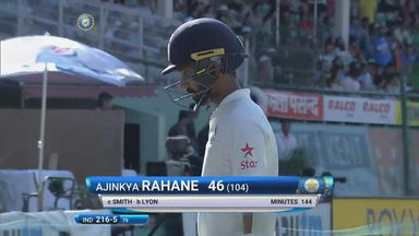 IND vs AUS 2017 - 4th Test day 2 : Ajinkya Rahane Wicket