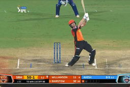 M20: SRH vs DC – Jonny Bairstow Six