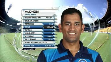 Vijay Hazare Trophy, QF: Jharkhand v Delhi - MS Dhoni 70*