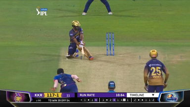 M34: MI vs KKR – Rahul Tripathi Six