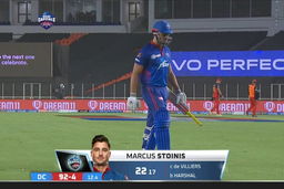 M22: DC vs RCB – Marcus Stoinis Wicket