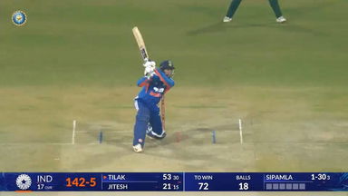 IND vs SA 2025, 2nd T20I: Tilak Varma Six