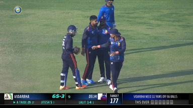 SMAT 2023 QF 4, Delhi vs Vidarbha: Fall of Wickets