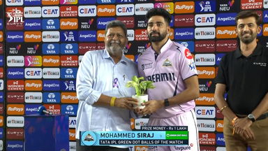 IPL 2025 M64: GT vs LSG - TATA IPL Green Dot Balls of the Match - Mohammad Siraj