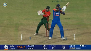 IND vs BAN 2024, 1st T20I: Hardik Pandya Six
