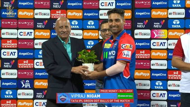 IPL 2025 M24: RCB vs DC - TATA IPL Green Dot Balls of the Match - Vipraj Nigam