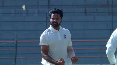 Irani Cup 2022: 2 in 1 - Mukesh Kumar's double-wicket over