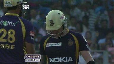 Match 47 KKR vs PWI – McCullum's Wicket