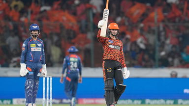 Unstoppable Abhishek Sharma enthralls Hyderabad with 75*(28)