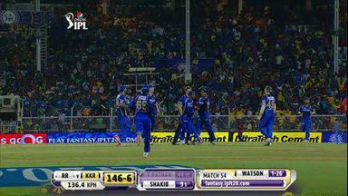 M54: RR vs KKR – Yusuf Pathan Wicket