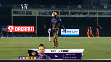 M25: SRH vs KKR – Sunil Narine Wicket