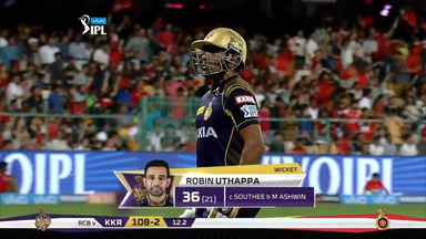 M29: RCB vs KKR – Robin Uthappa Wicket
