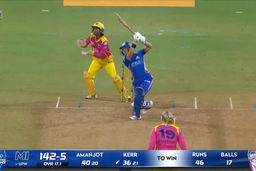 Six: Match 10, UP Warriorz vs Mumbai Indians, WPL 2026: Amelia Kerr Six