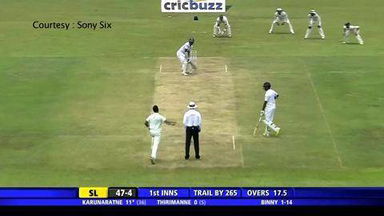 SL vs India, 3rd Test : SL 1st innings - Karunaratne wicket